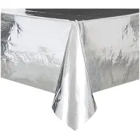No name Metallische Tischdecke Silber