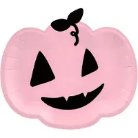 Party Deco Kürbis Party Teller Halloween rosa