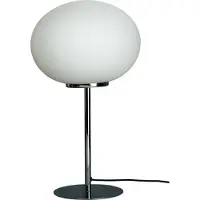 Dyberg Larsen Queen Tischleuchte Opal/Chrome - , Queen, Metallisch, für Wohnzimmer, Metall