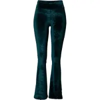 Urban Classics Ladies High Waist Velvet Boot Cut Leggings