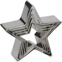 Luigi Bormioli Patisse Ausstecher-set Stern 5-tlg. – Edelstahl