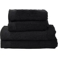 Zone Denmark Handtuchset Towels Classic Black (4er-Set)