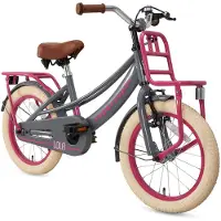 Supersuper Lola 16 Zoll 25,4 cm Mädchen Rücktrittbremse Rosa/Grau