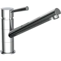 Schutte Küchenarmatur SCHÜTTE "CORNWALL", grau (chrom), B:4cm H:17,5cm T:24cm, Armaturen, Küchenarmatur, Wasserhahn Küche mit schwenkbarem Auslauf, Mischbatterie Küche