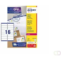 Avery Zweckform Etiketten Zweckform ultragrip L7162, 99,1x33,9 mm, weiss, Pk. 1600 Stk.