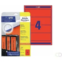 Avery Zweckform Ordner-Etiketten, ultragrip, breit, rot, 80 Stück