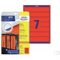 Avery Zweckform Ordner-Etiketten, ultragrip, schmal, rot, 140 Stück
