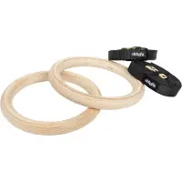 VirtuFit Holz-Gymnastikringe mit verstellbaren Straps 460 cm