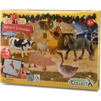 Collecta Adventskalender mit handbemalten Figuren. Leben auf dem Bauernhof