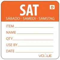 Vogue auflösbare Etiketten Samstag orange