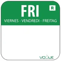 Vogue Lebensmitteletiketten Freitag grün