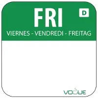 Vogue Selbstauflösende Lebensmittelrotationsetiketten Freitag