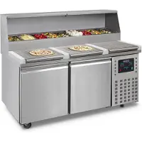 CombiSteel Pizzatisch 2 Türen 9x 1/3 Gn Behälter