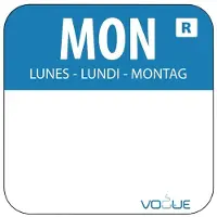 Vogue Farbcode Sticker Montag blau
