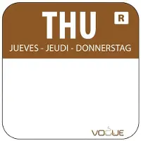 Vogue Farbcode Sticker Donnerstag braun