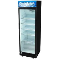Gastro-Cool - Werbekühlschrank mit Display - schwarz/weiß - GCDC400