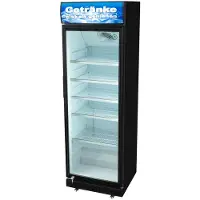 Gastro-Cool Werbekühlschrank - groß - schwarz - GCDC400