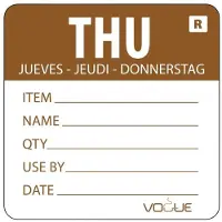 Vogue Farbcodesticker Donnerstag