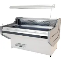 CombiSteel Kühltheke DOMILA | Zwischenglas + Nachtabdeckung + LED | HxBxT 131x249x106cm | +1/+10¬∞C | Weiß | + Geschirrtuch