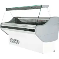 CombiSteel Kühltheke BLIGOR | Zwischenglas + Nachtabdeckung + LED | HxBxT 123x200x82,5cm | +1/+10°C | Weiß | + Geschirrtuch
