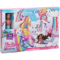 Barbie Dreamtopia Adventskalender 2020 mit Puppe (blond) und Puppen-Zubehör