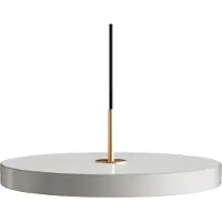 UMAGE Asteria Medium LED-Hängelampe hellgrau/messing 43 cm - , Asteria Medium, dimmbar, Grau, für Wohnzimmer, Metall, Design