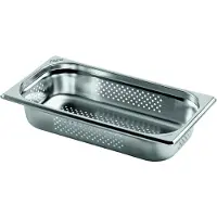 Saro 1 x SARO Gastronormbehälter Edelstahl perforiert 1/3 GN 150 mm tief