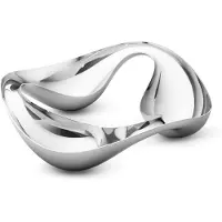 Georg Jensen Cobra Triple-Snackschale Edelstahl