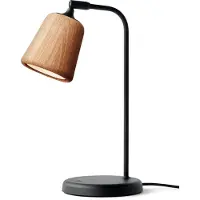 New Works Material Tischleuchte Natural Oak - , Material The Originals, dimmbar, Schwarz, für Wohnzimmer, Metall, Design