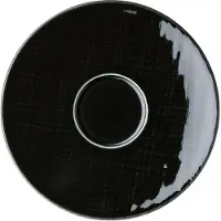 Rosenthal 6er-Set: Kaffee-Untertassen "Mesh Colours" in Schwarz - Ø 15,5 cm - onesize