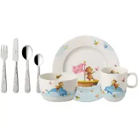 Villeroy & Boch Kindergeschirr-Set "Kindergeschirr Happy as a Bear 7er Set bunt" Spülmaschinenfest