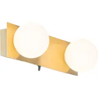 QAZQA Moderne Wandleuchte gold 28 cm IP44 2-flammig - Cederic
