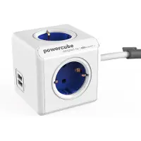 Allocacoc Power Cube 1402BL/DEEUPC, 1,5 m, Drinnen, Typ F, Blau, CE / KEMA (EU new), 4 AC-Ausgänge