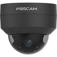 Foscam D4Z, IP-Sicherheitskamera, Innen & Außen, Verkabelt & Kabellos, Zimmerdecke, Schwarz, Glühbirne