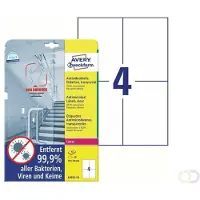 Avery Antimikrobielle Etiketten, Transparent, A4, Polyester, Laser, Dauerhaft, Rechteck