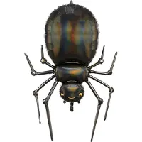 Party Deco Aluminium Ballon Spider Schwarz Irisierend (101cm)