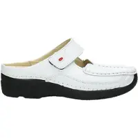 Wolky Slipper Roll Printed Leather White Damen-Schuhgröße 42