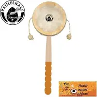 Rattlesnake handtrommel junior 21 x 8 x 2 cm Holz braun