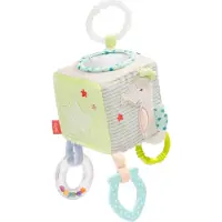 Fehn Greifspielzeug "Meereskinder, Activity-Würfel", bunt, Greifspielzeug, KinderB:10cm L:10cm, Greifspielzeug, inklusive Befestigungsring, B:10cm L:10cm