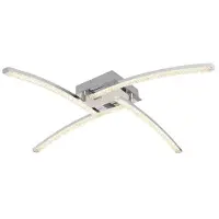 Globo Lighting LED Deckenleuchte, Kristalle, CCT, Metall-Schwarz, IP44