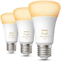 Philips Hue White ambience E27 - Smarte Lampe A60 Dreierpack - 800, Intelligentes Leuchtmittel, Bluetooth/Zigbee, Weiß, LED, E27, A60