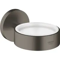 GROHE 40369AL1, Gebürsteter Stahl, Graphit, Metall, Rund, Wand, Schrauben