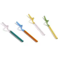 HAY - Spiral Cocktail Straw Set Of 4 - Multi (507809)