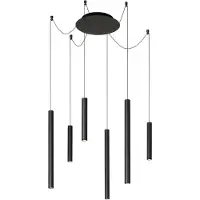 Lucide 6-Licht Pendellampe Lorenz Design Schwarz