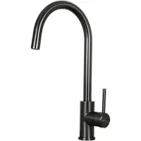 Caressi Armatur 12020 GUN METAL mit Festauslauf / Einhebelmischer