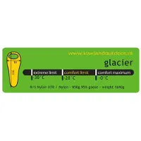 Lowland Outdoor OUTDOOR Donzen slaapzak - Glacier Expedition - 1690 gr - 230 x 80 cm -20C - Blue - Rits links