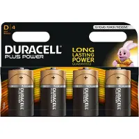 Duracell Alkaline Batterie "PLUS POWER" Mono D 4er Blister