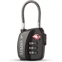 Osprey Unisex – Erwachsene TSA 3 Dial Cable Lock Accessories, Black, O/S