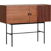 Woud Array Schrank Walnuss Furnier/Schwarz Mittel