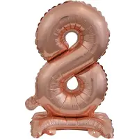 Amscan Folienballon Mini Zahl 8 rose